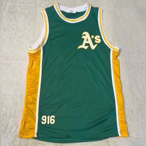 MLB Sacramento As Baseball 916 Basketball Jersey Mens M 2025 Stadium Giveaway